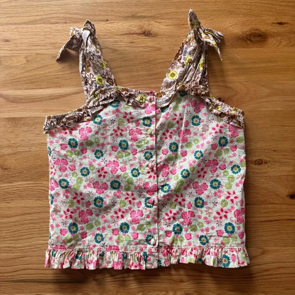 Scotch & Soda Girls Matching Set Tank Shorts Floral Boho Size 12